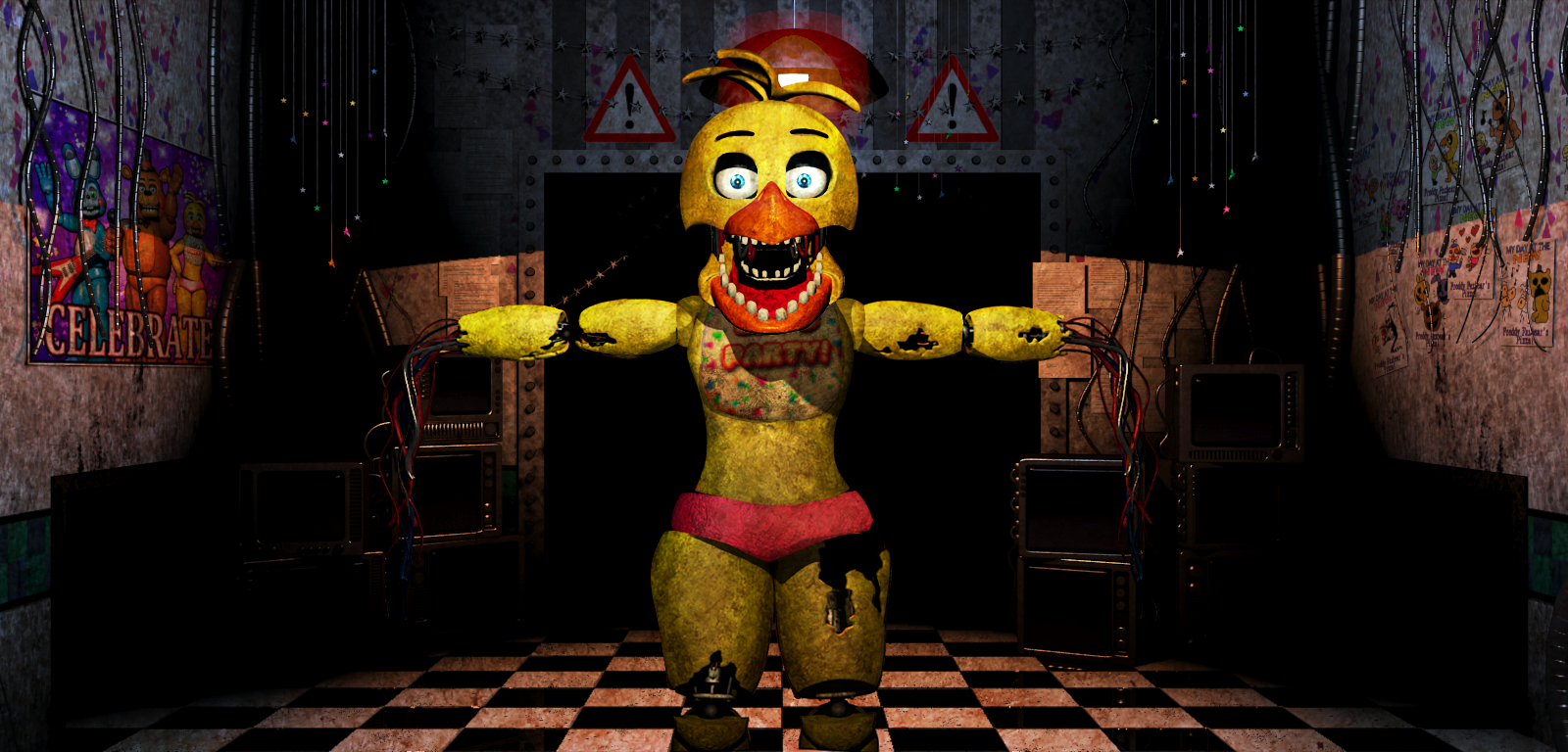 FNAF - Chica Nightmare (FNAF1) + Video by Christian2099 on DeviantArt