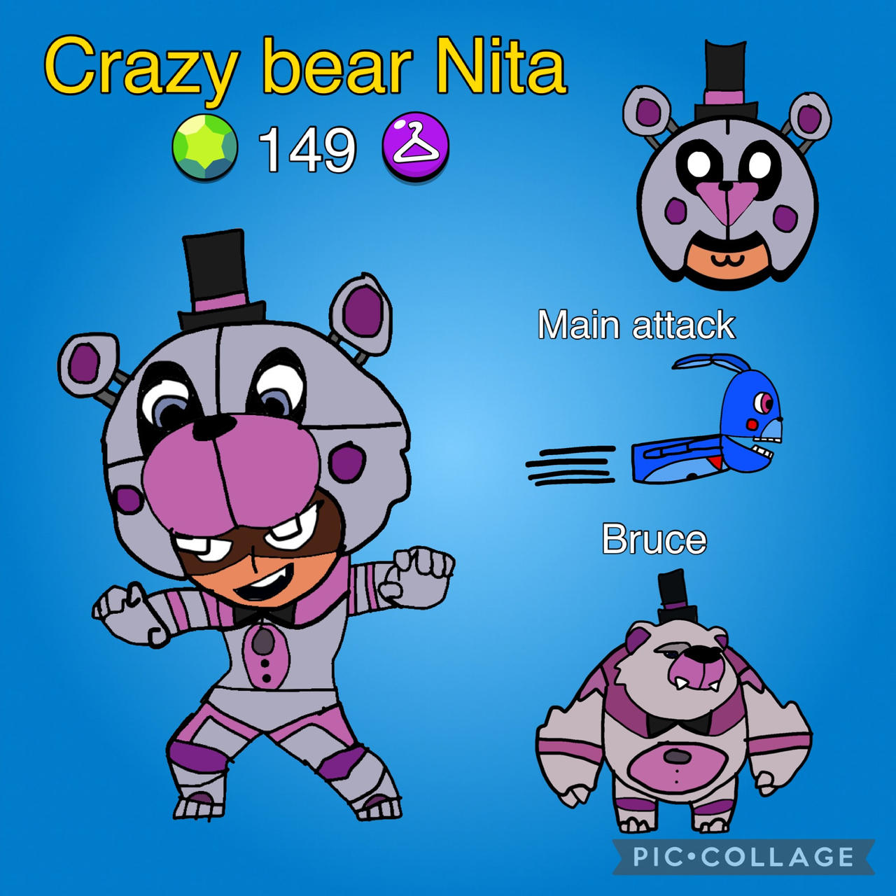Brawl Custom Deviantart Custom brawl stars skin - Crazy bear by Gumballrules2021 on DeviantArt