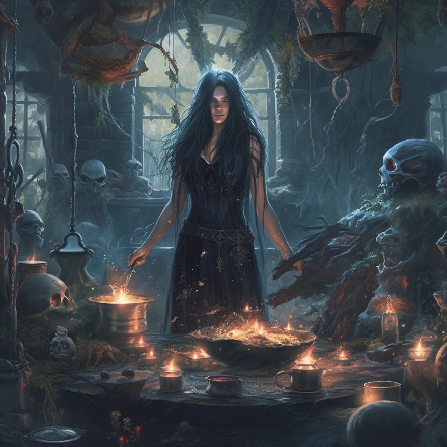 A Beautiful Witch Haunted Lair by abarbaneld on DeviantArt