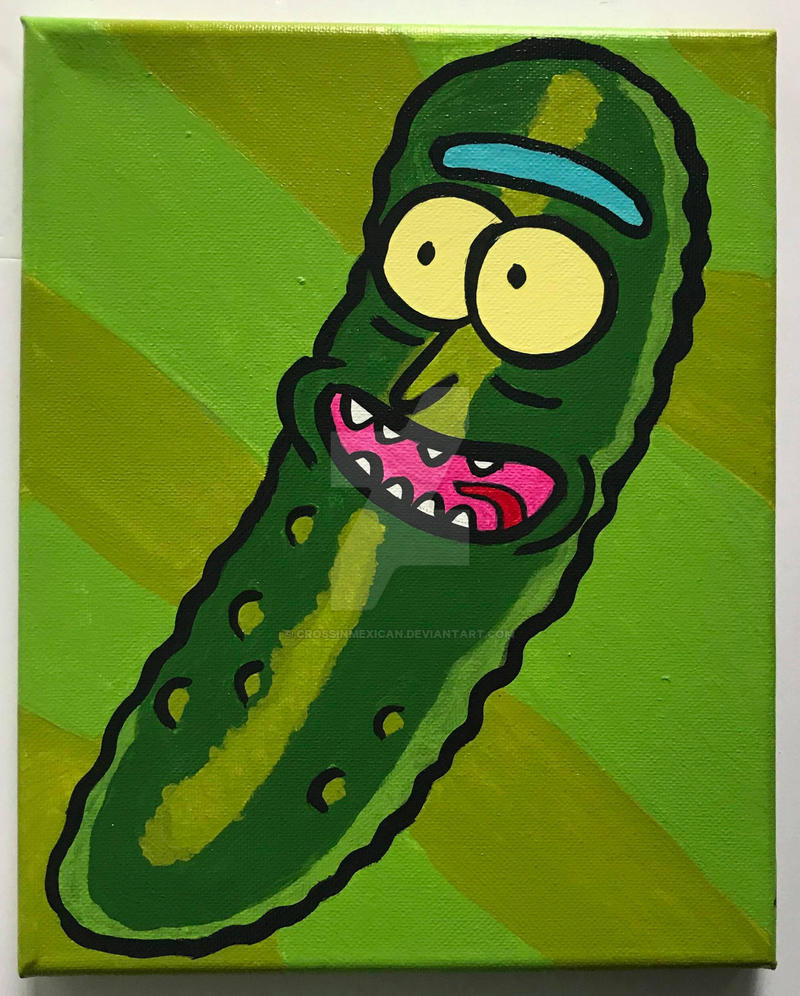 Pickle Rick Painting by CROSSINMEXICAN on DeviantArt