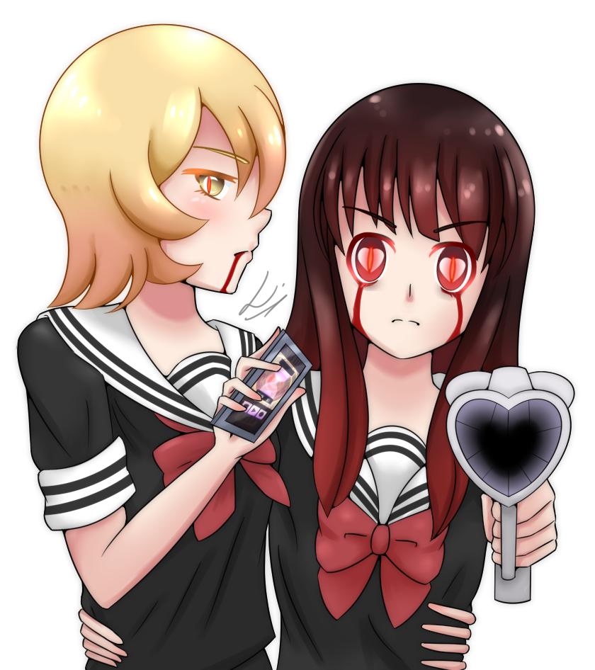 Mahou Shoujo Site - Aya and Tsuyuno by Lucariaura on DeviantArt