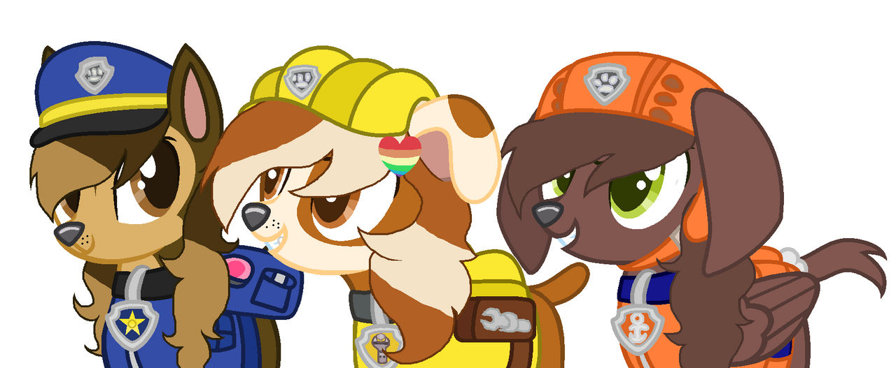 Paw Patrol Zuma And Rubble And Chase by alejandrowg14 on DeviantArt