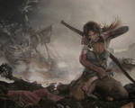 Tomb Raider 2012 Lara Croft - Acrylic Painting by CurlyWurly808