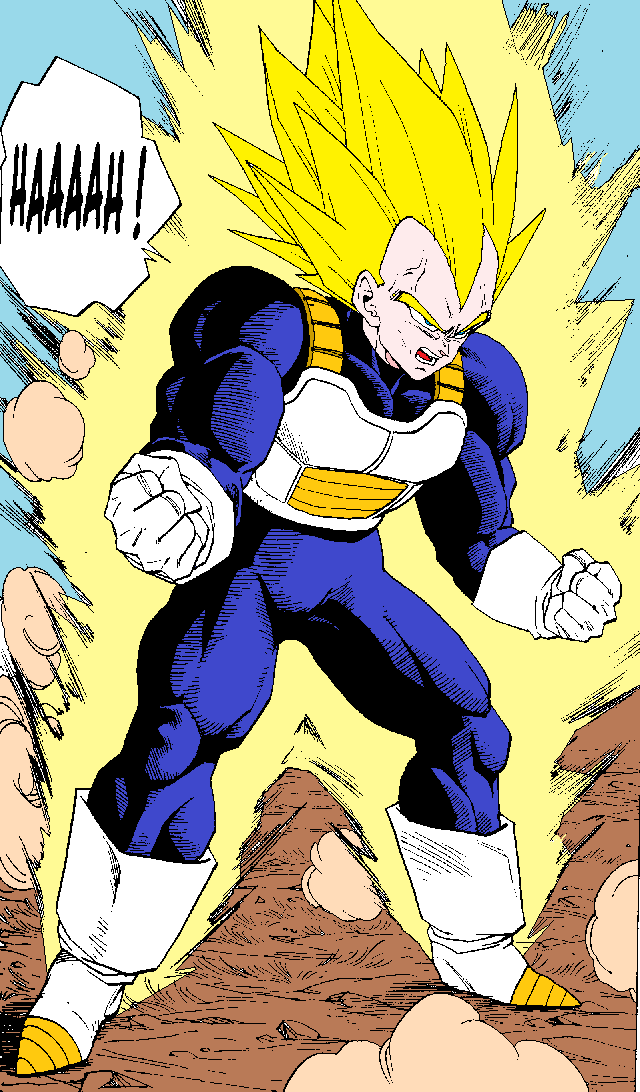Super Vegeta Manga Colored by MajinLima on DeviantArt