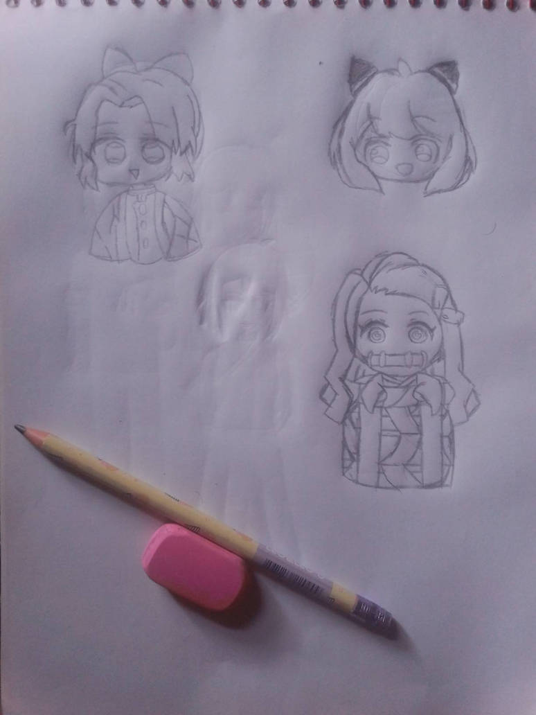 Drawing Shinobu, Anya and Nezuko (Chibi Version) by Luiza1298 on DeviantArt