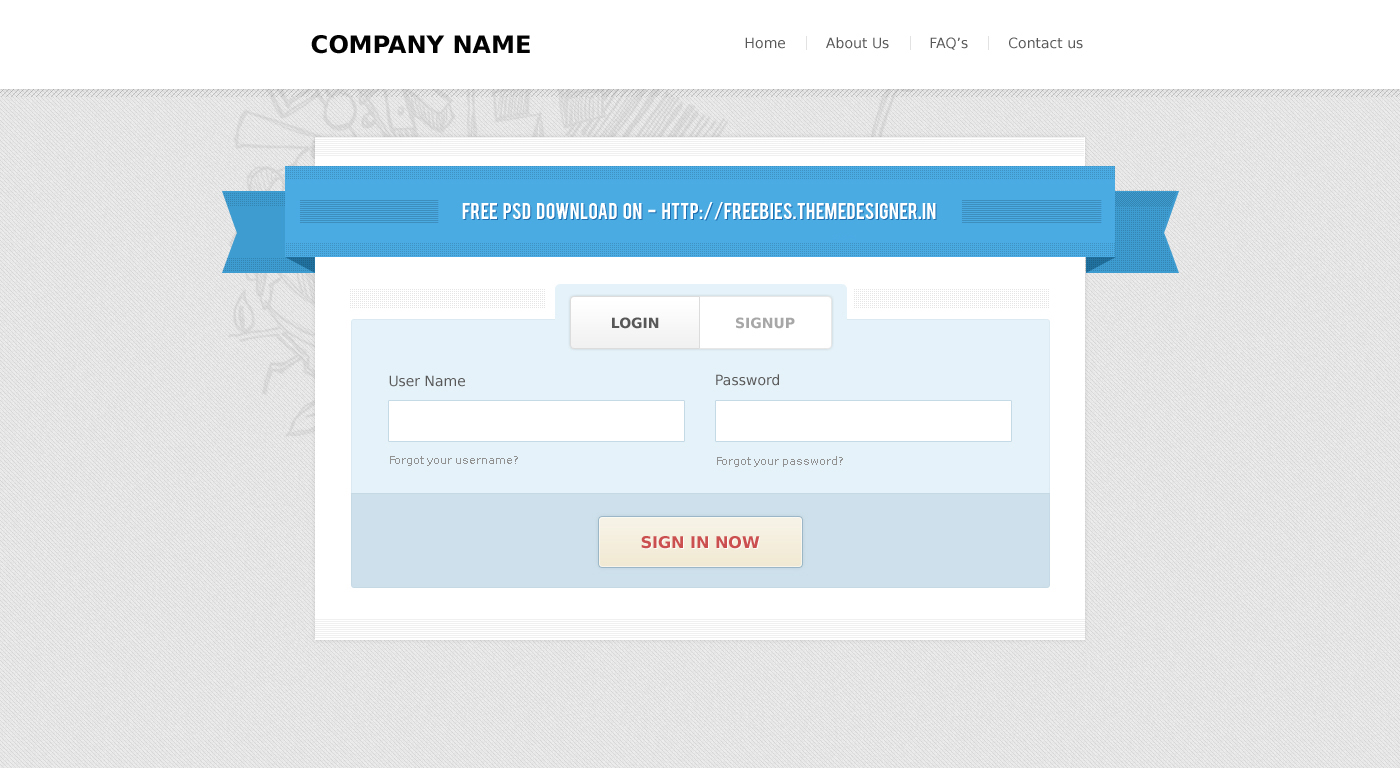 Amazing Login and SignUp FREE PSD