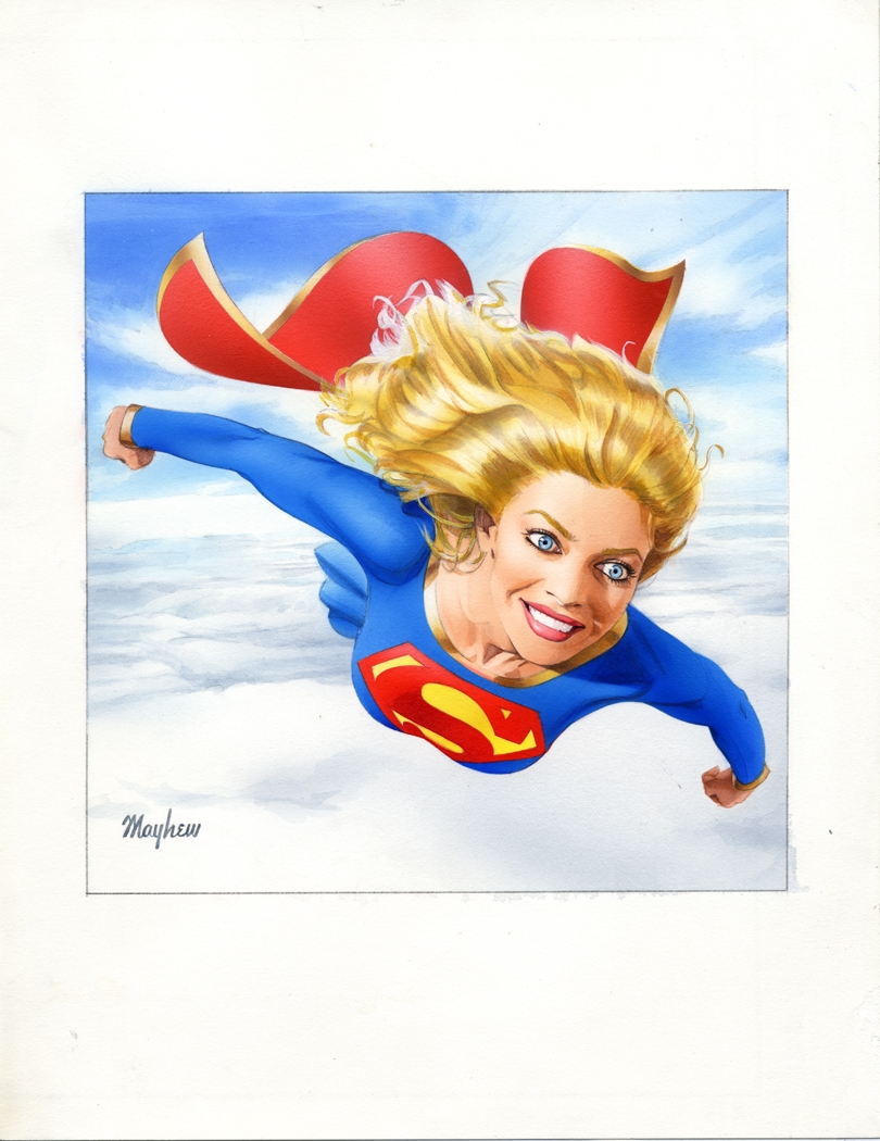 Supergirl Vs. Card Painting