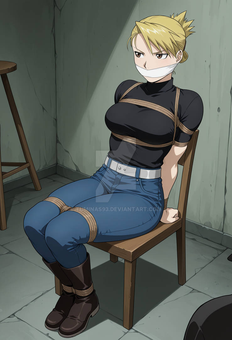 Darling Ropexpert Riza Hawkeye chairtied and OTM gagged by Tuminas93 on DeviantArt
