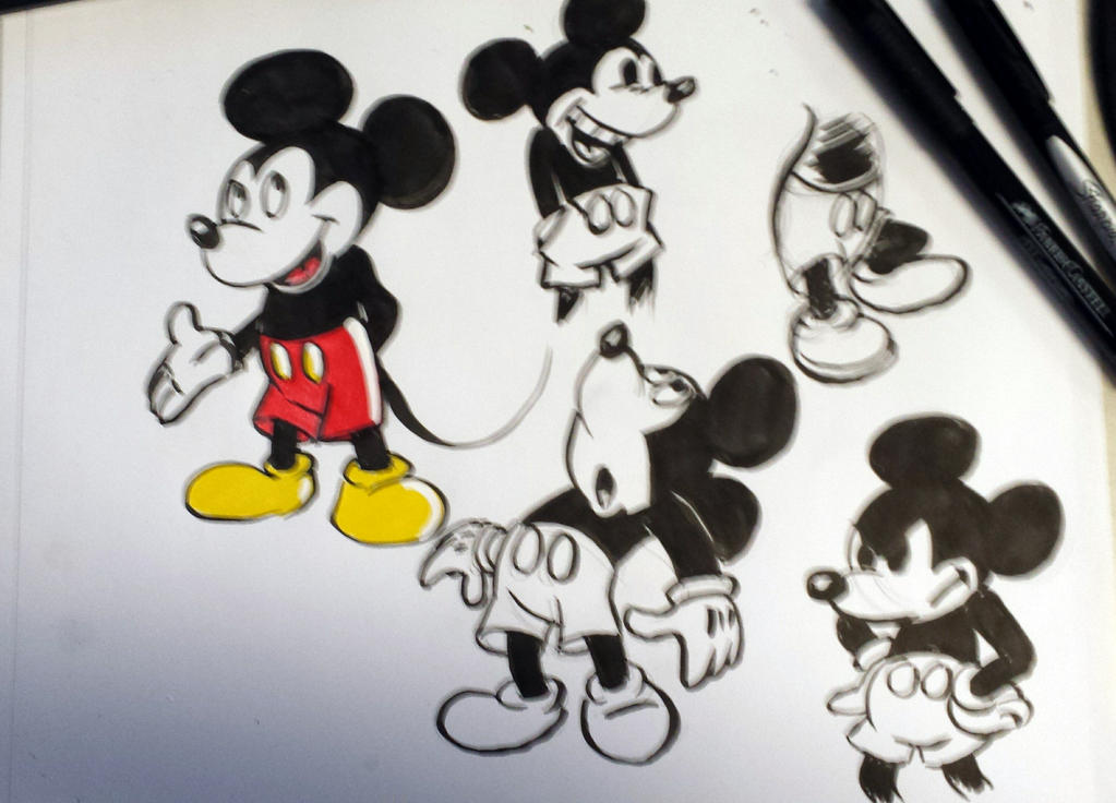 Mickey model sheet by paulklor on DeviantArt