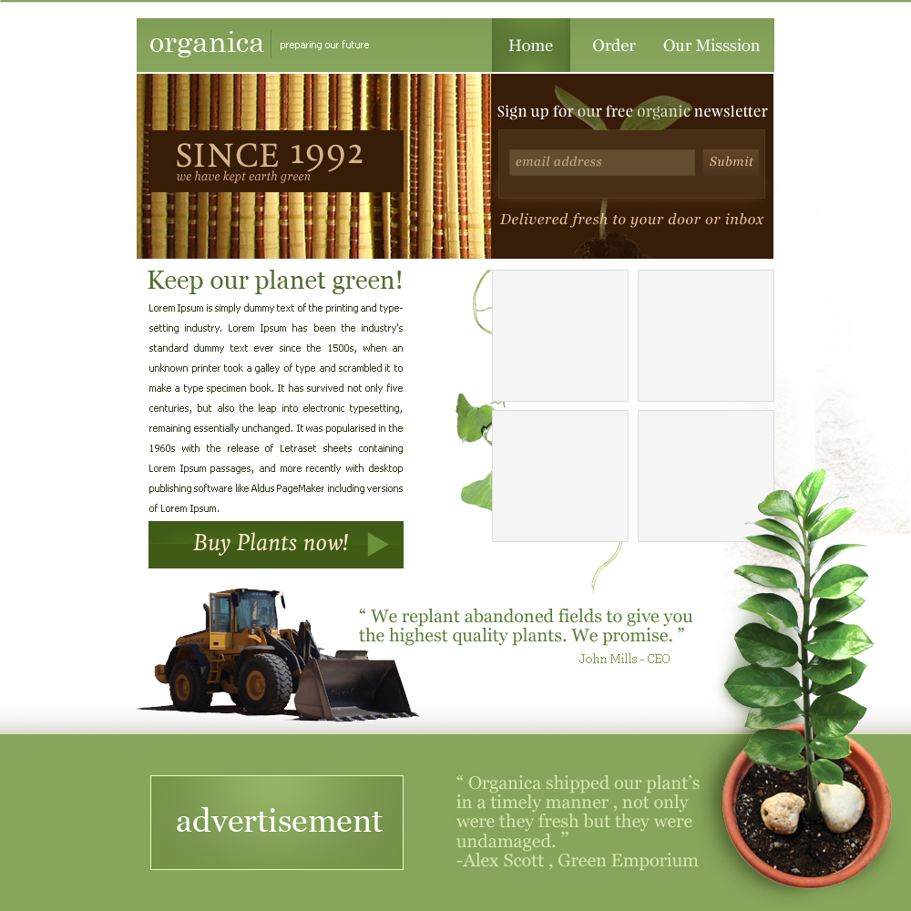 Organic web design