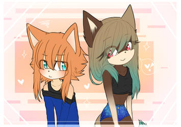 Draw your oc: Genderbent- Hazune and Zick