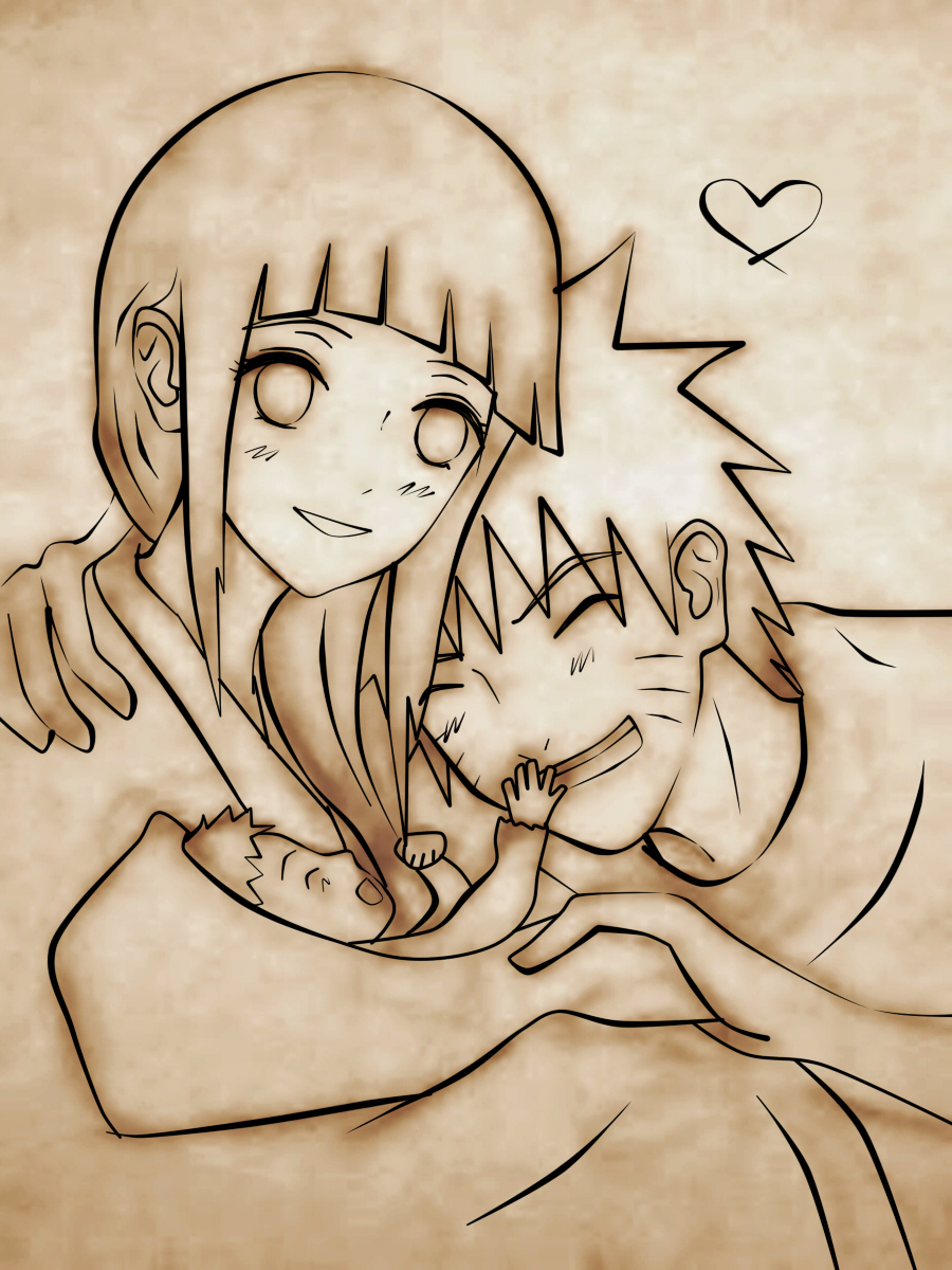 NaruHina Lineart: Our New Sun