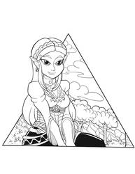 Zelda Triangle ink P