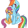 Rainbow Dash and Scootaloo