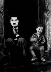 Charlie Chaplin and me (at the right of the photo)