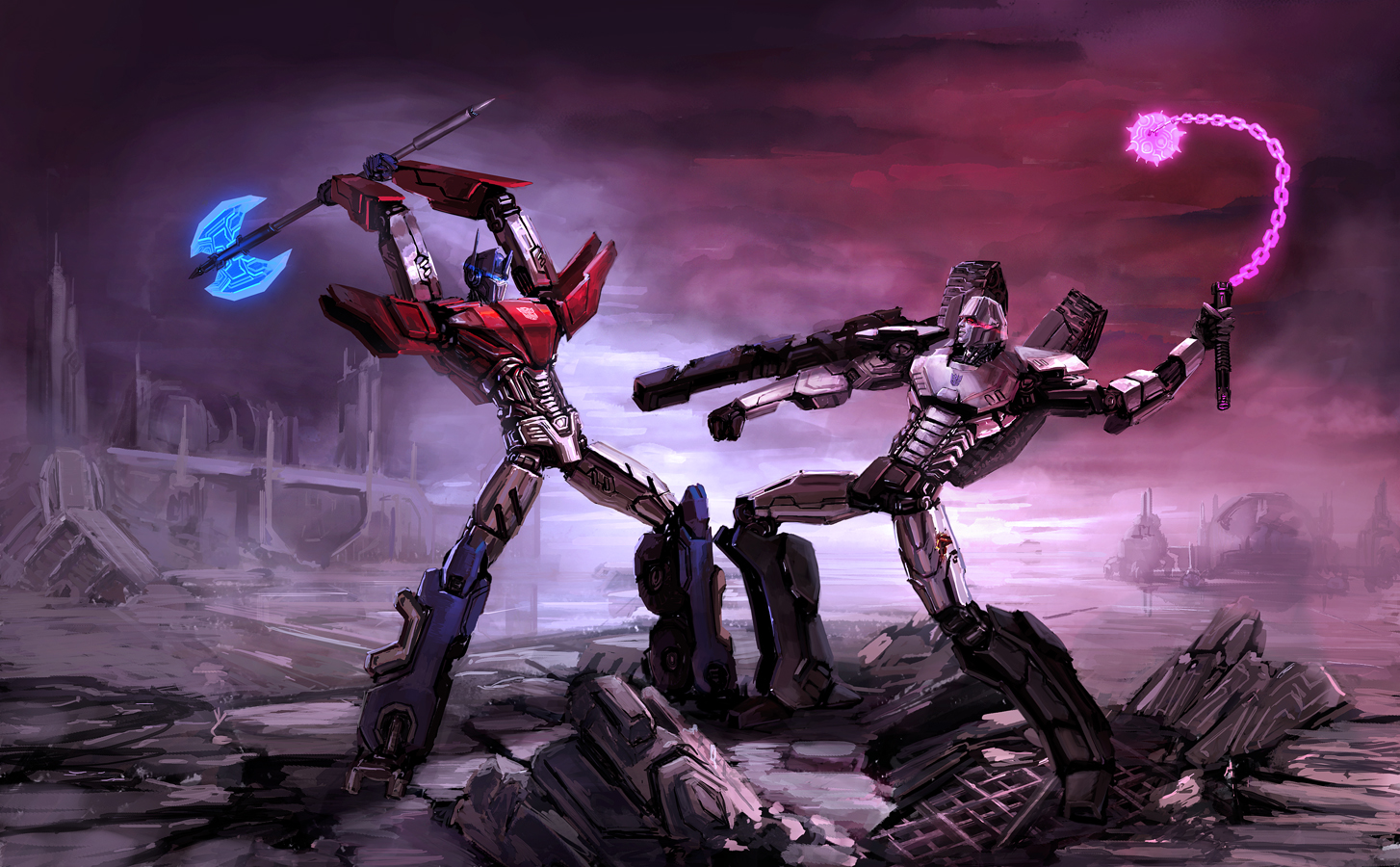 Optimus Prime vs Megatron: First battle