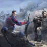 Human Megatron and Optimus Prime