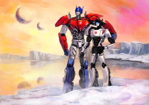 Optimus and Jazz