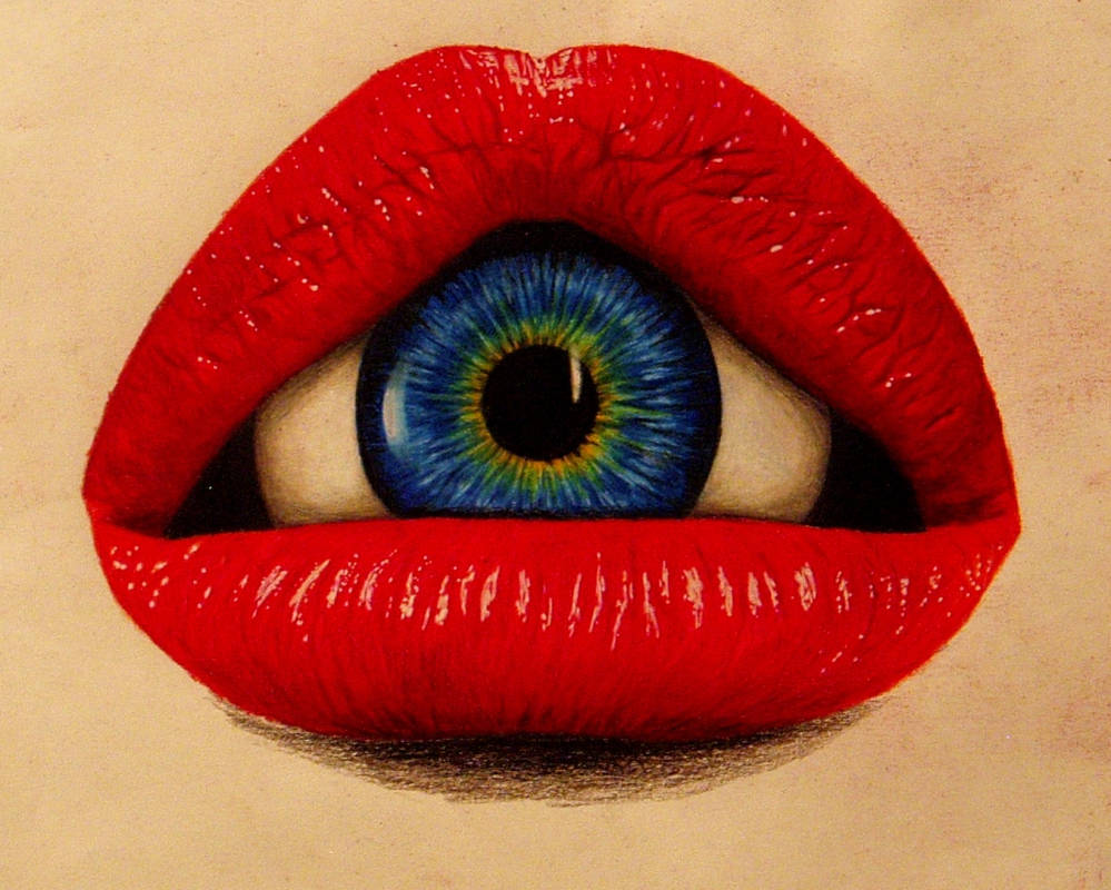 Глаза губы песня слушать. Разноцветные губы. Губы цветными карандашами. Арт губы глаза.