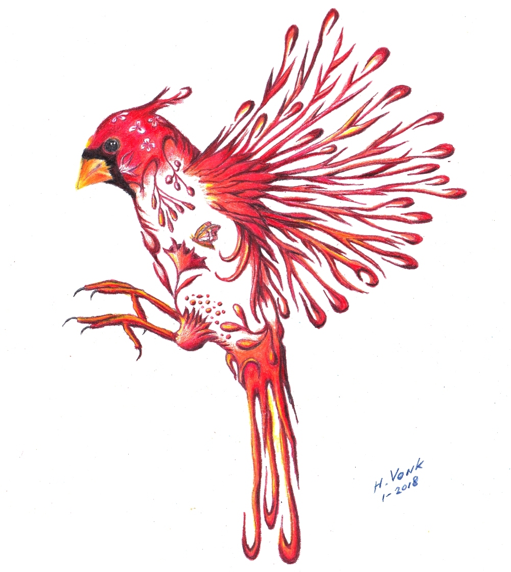 Cardinal memorial tattoo by HarrieV on DeviantArt