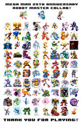Mega Man 25th Anniversary Robot Master Collab
