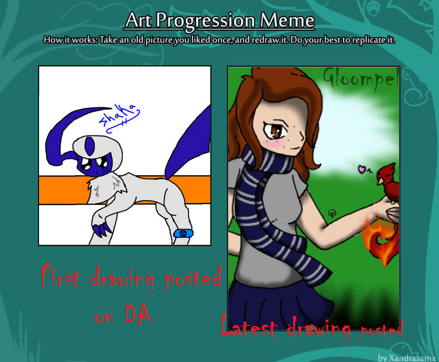 Art progression meme by Gloomy-Butt on DeviantArt