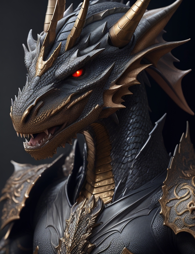 Dragon Humanoid Portrait by FuryStorm on DeviantArt