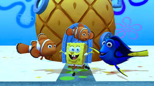 SpongeBob and the Finding Nemo Trio (3D Render)
