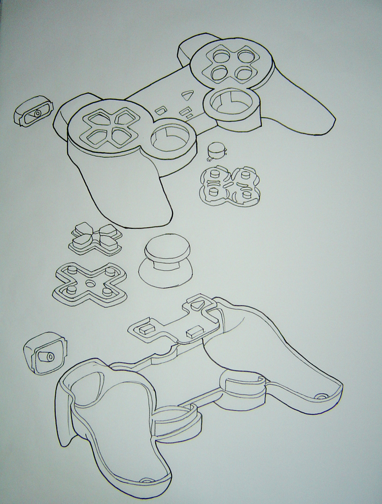 PS2 Controller Exploded View by EduardoSouza on DeviantArt