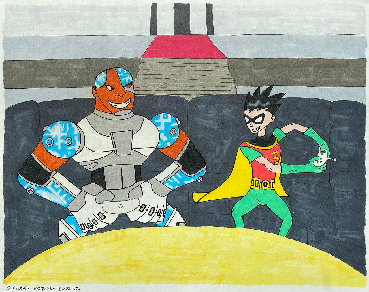 Teen Titans Robin And Cyborg Playing Video Games By Ringra On DeviantArt teen-titans-robin-and-cyborg-playing-video-games-by-ringra-on-deviantart