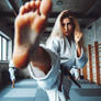 Blonde Foot kick