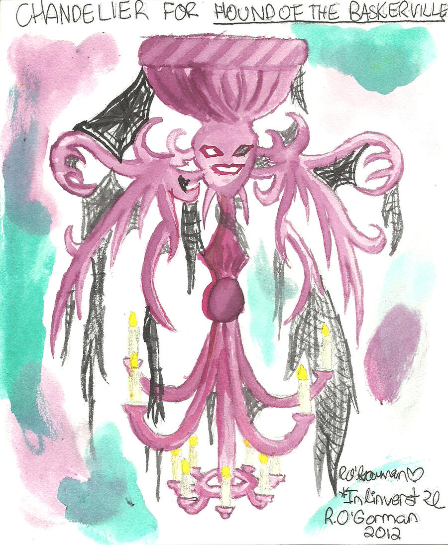 Watercolor Chandelier - Hound of the Baskervilles
