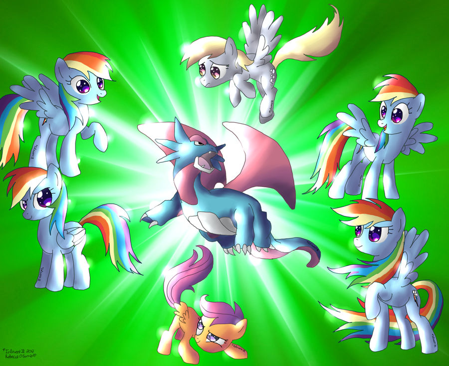 Salamence and Ponies