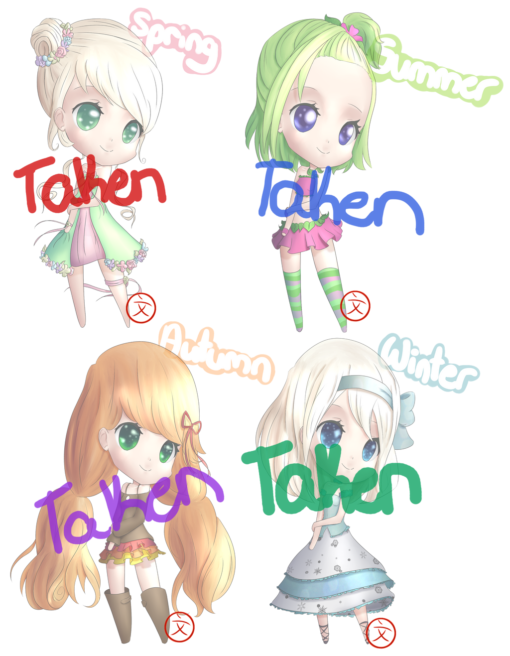 CLOSED - Adoptables - Chibis - Seasons