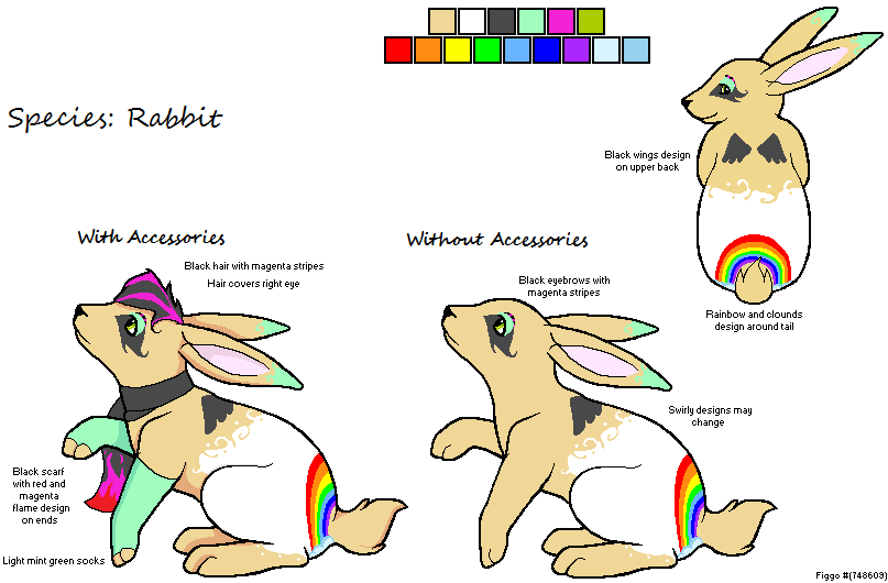 Rabbit Fursona - Magenta Paws