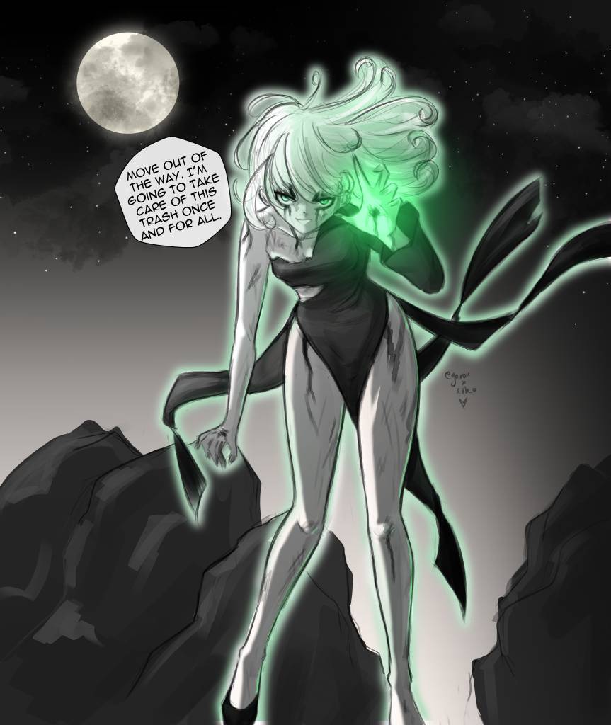 Tatsumaki if she saw cosmic Garou by GarouxEiko on DeviantArt