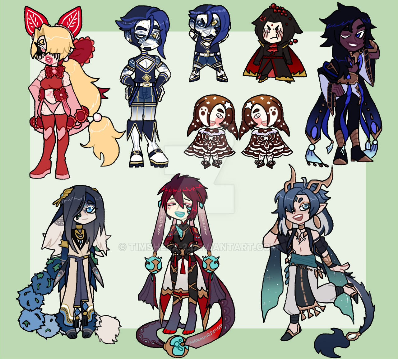 Chibi commissions by timshelx-2 on DeviantArt