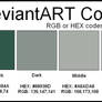deviantART Color Chart