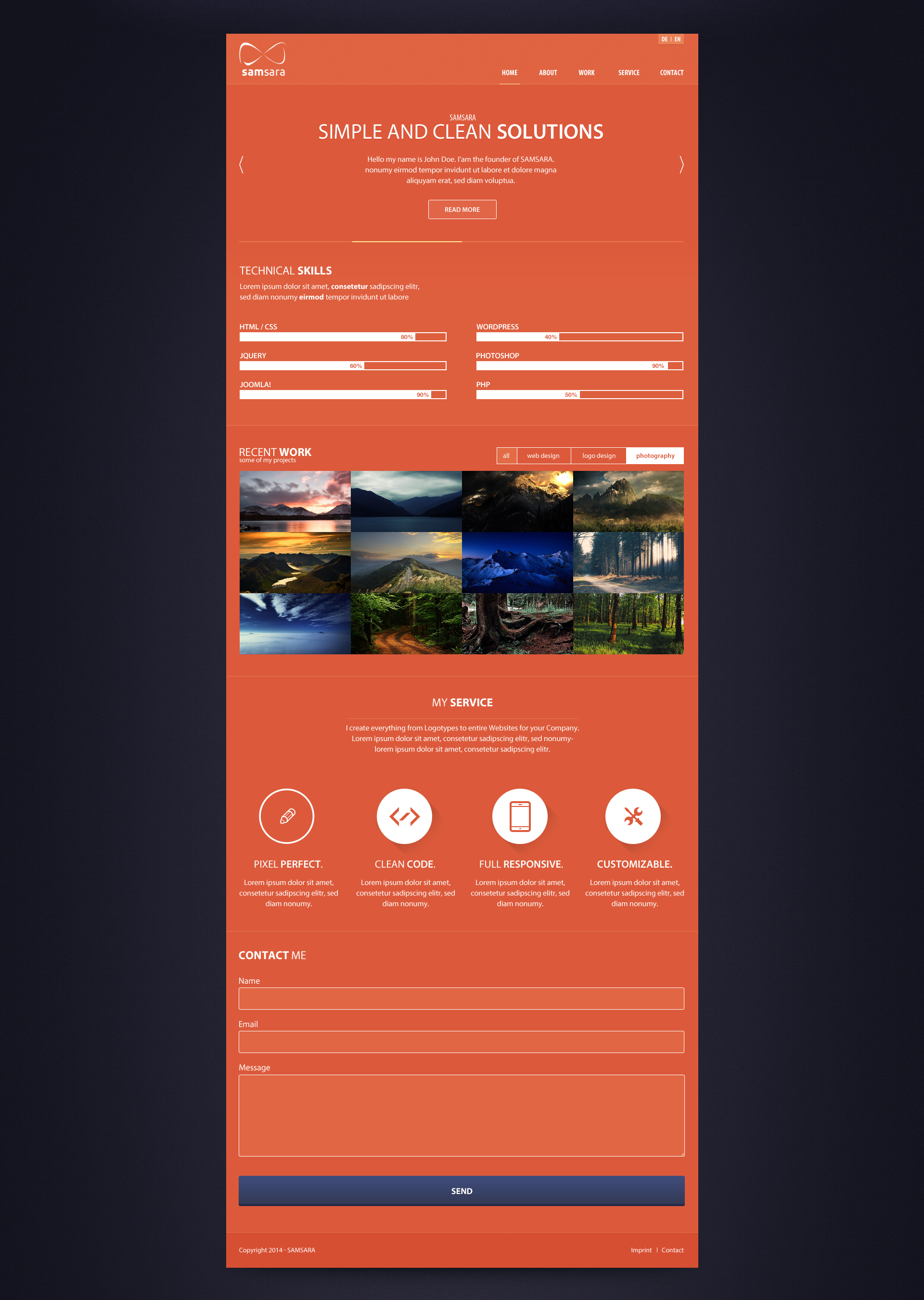 Clean One-Page Design