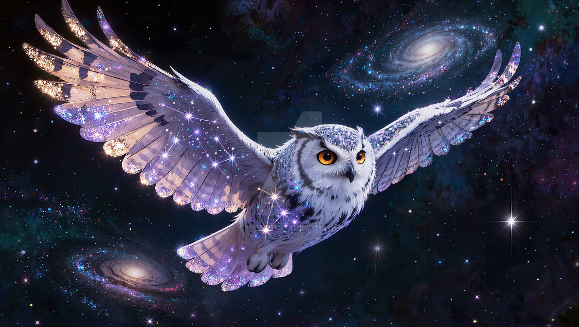 Galactic Meowl Galactic Owl by StarlyssSkye on DeviantArt