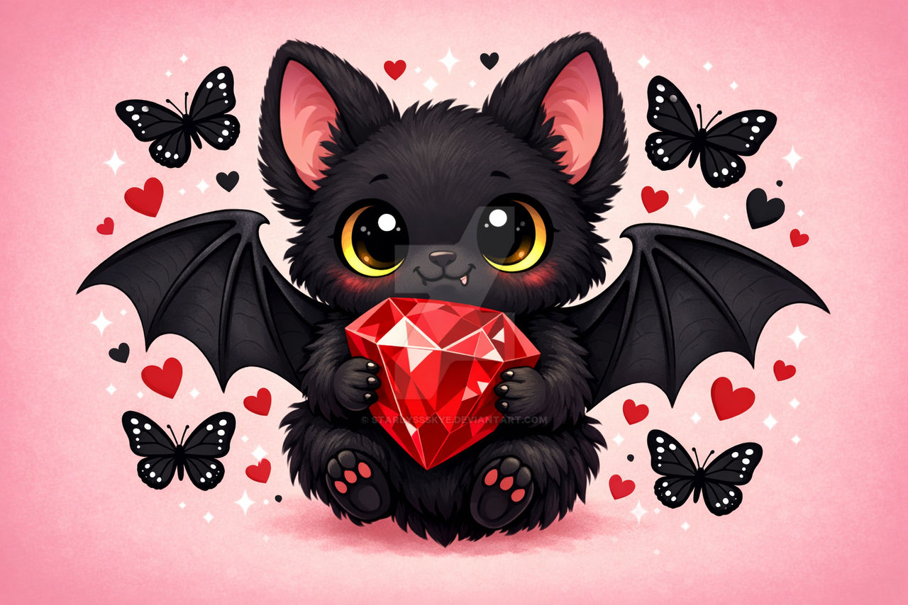 Ruby Bats Black Bat Ruby Gem by StarlyssSkye on DeviantArt
