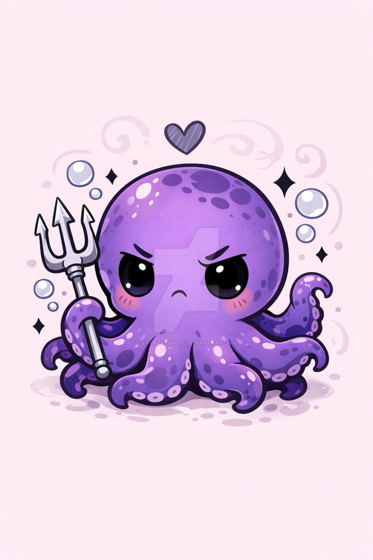 Chibi Angry Octopus by StarlyssSkye on DeviantArt