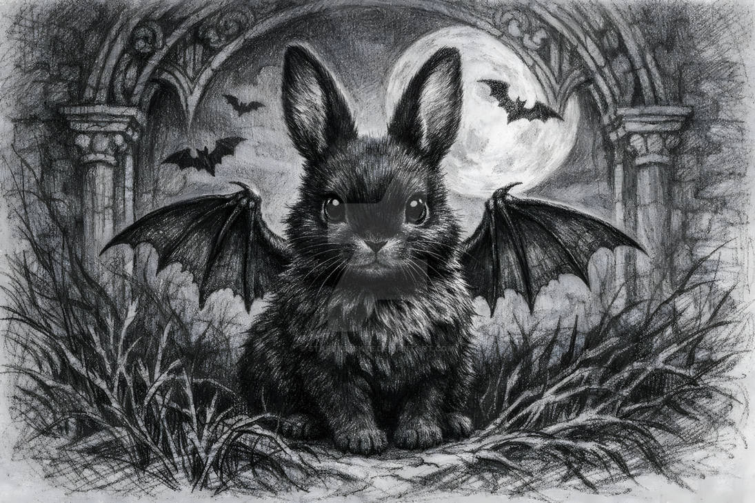 Bat Winged Rabbit by StarlyssSkye on DeviantArt