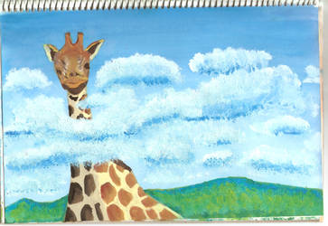 Giraffe and cloud