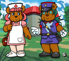 Pokemon's Officer Jenny and Nurse Joy
