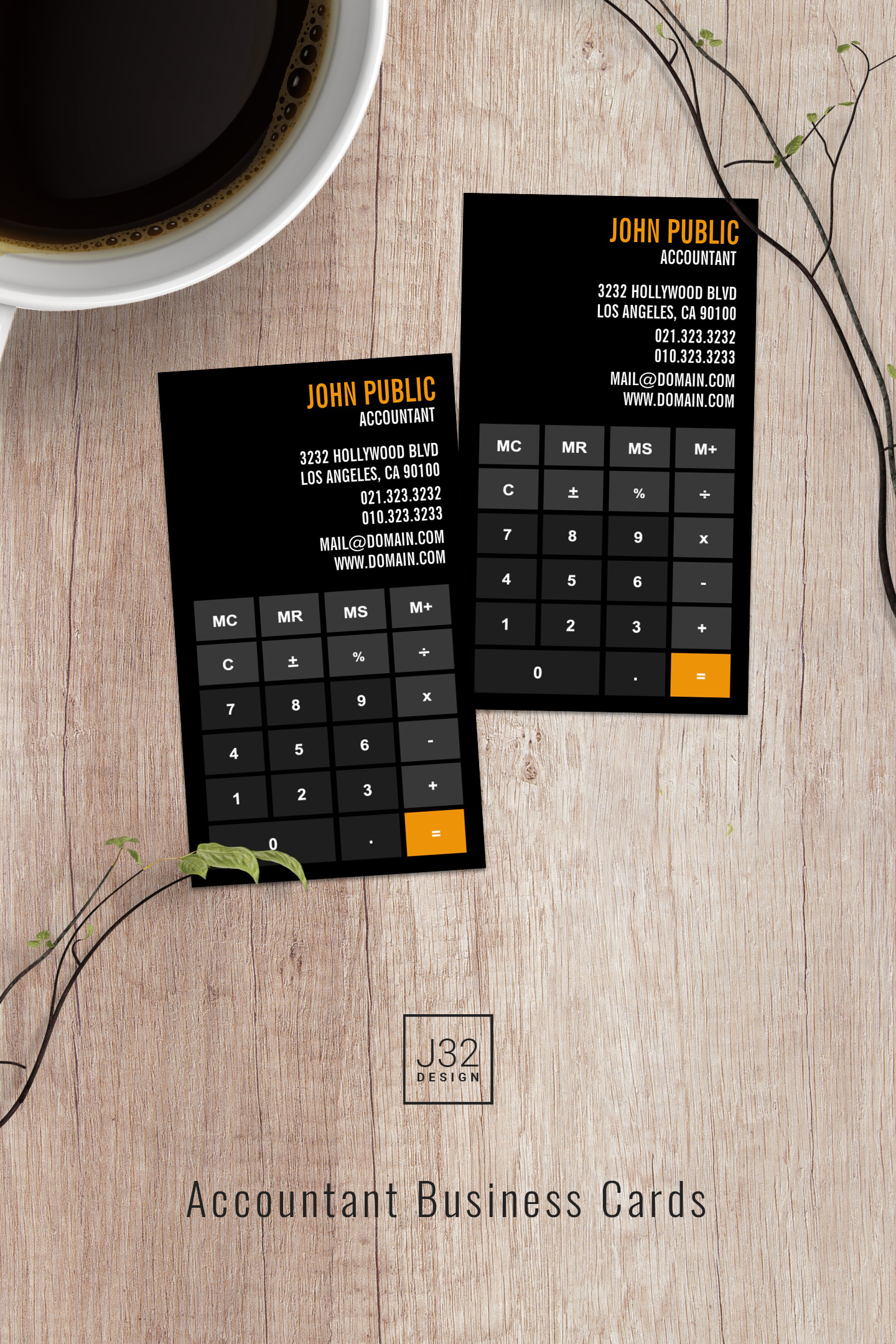 Accountant Calculator Business Cards