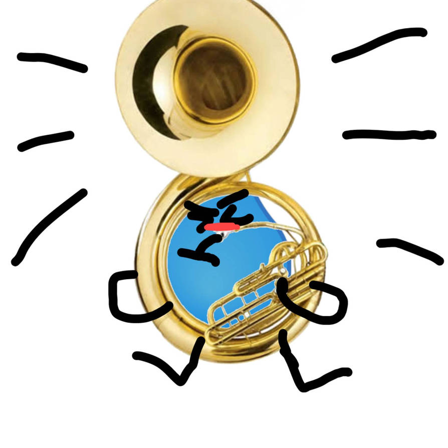 Teardrop Is Mad And Blows A Sousaphone Violently By MiguelPopElPepe On teardrop-is-mad-and-blows-a-sousaphone-violently-by-miguelpopelpepe-on