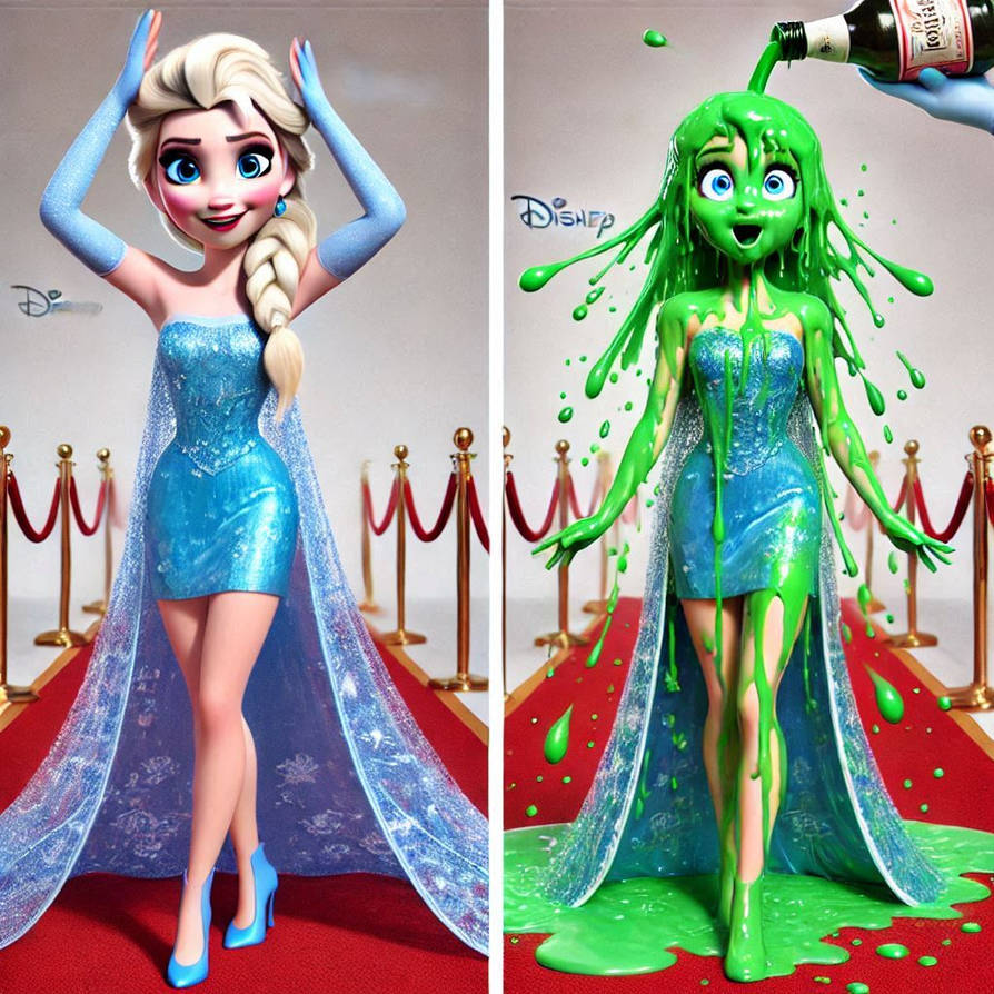 Elsa Gets Green Slimed Preview 3 by gull47 on DeviantArt