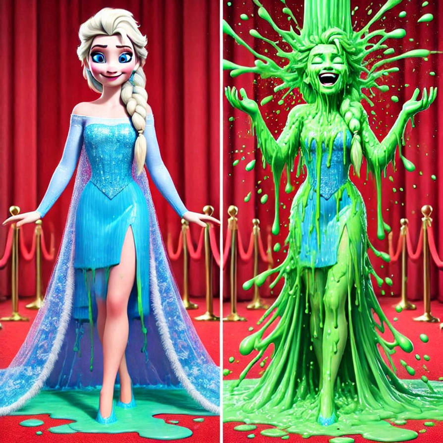 Elsa Gets Green Slimed Preview 5 by gull47 on DeviantArt