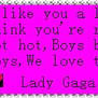 Boys Boys by Lady Gaga Stamp